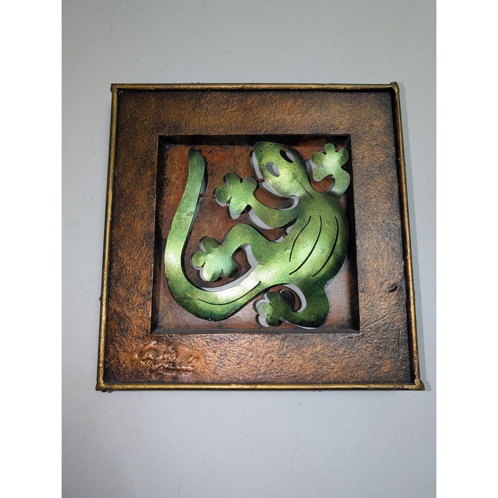 Metal Wall Art 3D Gecko Andres Martin Del Campo Southwest Folk Art Sculpture